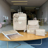 Kit Baby 5 Personalizado - Palha Ouro | Borboleta - Inclui Bolsa Personalizável