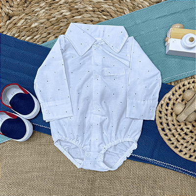 Kit 2 Body Camisa de Tecido Manga Longa