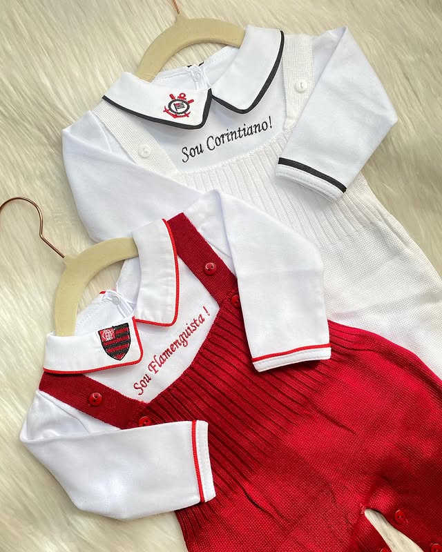 PROMOÇÃO Kit Saída Maternidade TIME FAVORITO Completa  - Veste Até 4 Meses (Menino)