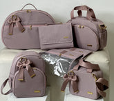 Kit Maternidade - Linho Rosê com Fitas Rosê