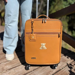 Kit Baby 4 Couro Personalizado | Caramelo