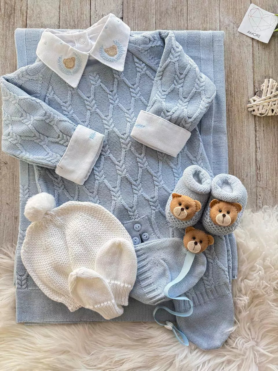 Kit Saída Maternidade Personalizável Completa Veneza | Personalize Com o Nome do Seu Príncipe