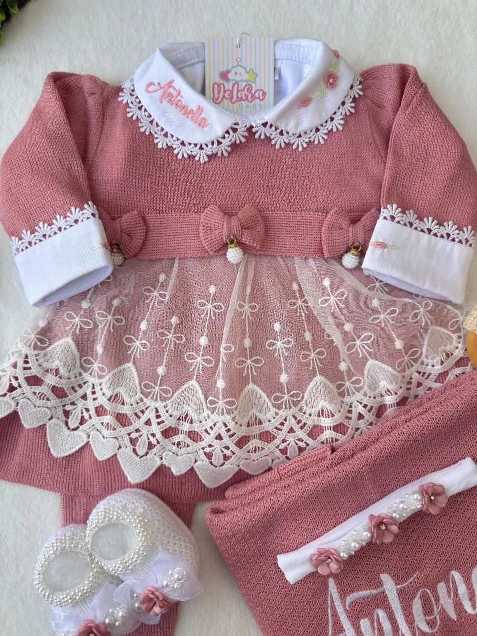 Kit Saída Maternidade Antonella - Personalize Com o Nome da Sua Princesa